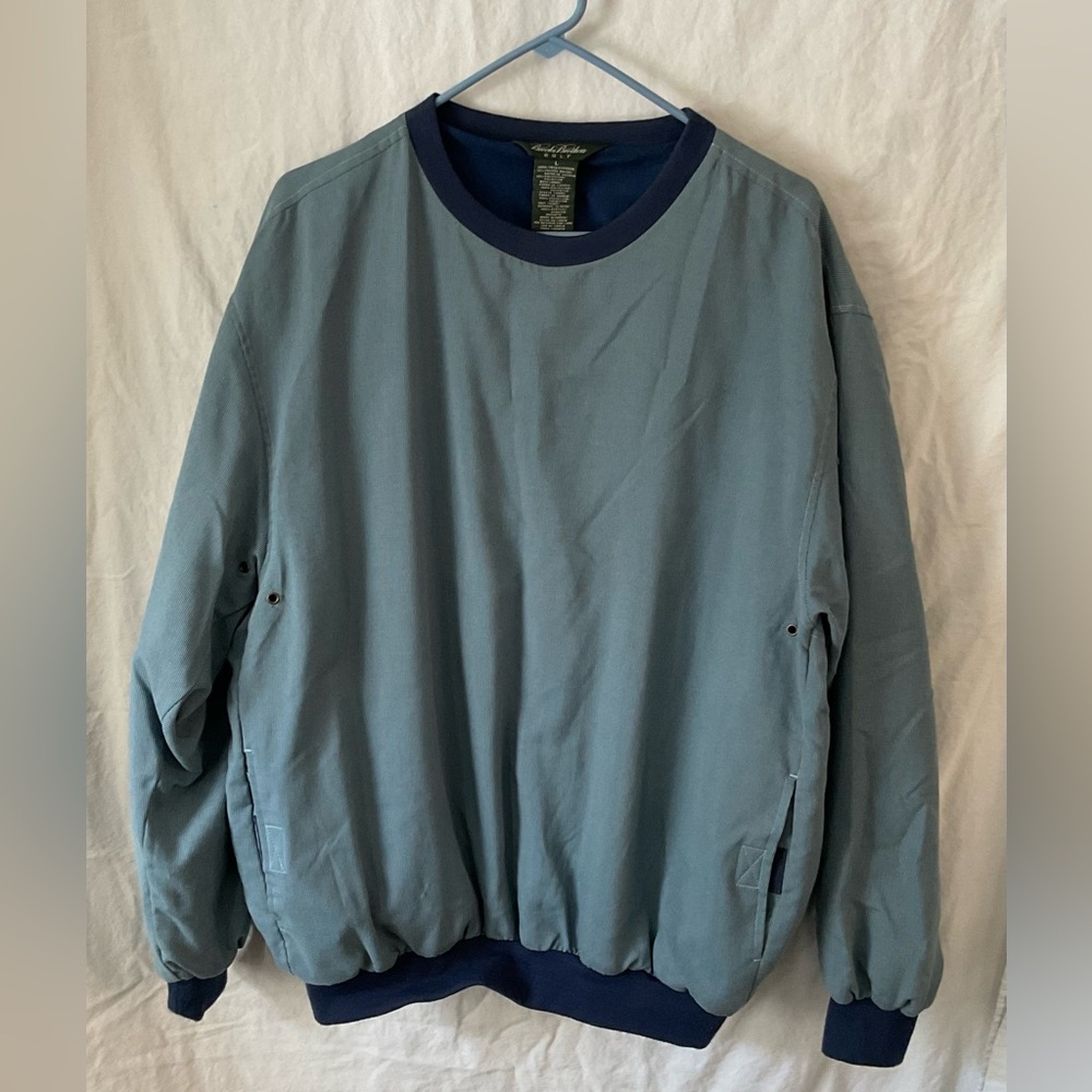 Brooks Brothers golf vented Blue Sweatshirt size large blue